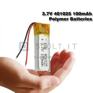 Batteria LiPo al Litio 401025 3.7V 100mAh Ricaricabile