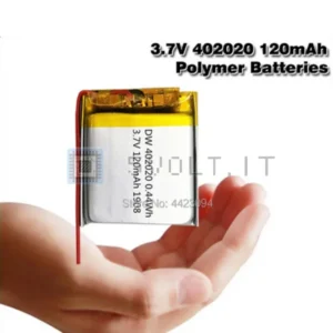 Batteria LiPo al Litio 402020 3.7V 120mAh Ricaricabile