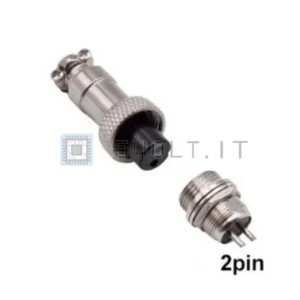 Connettore Presa GX12 2 PIN Spina Collegamento Cavo