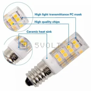 Lampada LED E14 Bianco Caldo 3W Mini 2800K 33 LED SMD 2835