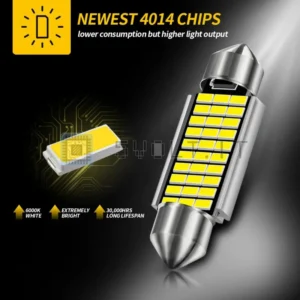 2Pzi Lampade C5W C10W 36mm No Error Canbus Targa 27SMD 3014