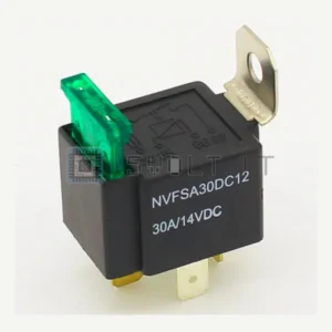 Relè Unversale con Fusibile 4 PIN NA 12VDC 30A Luci Auto