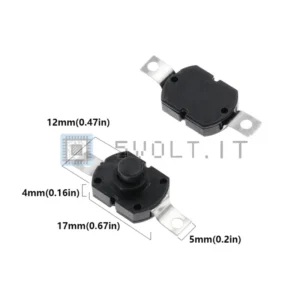 5pz Interruttore Torcia a Pulsante 1712KD 30V 1A Lampada On-Off