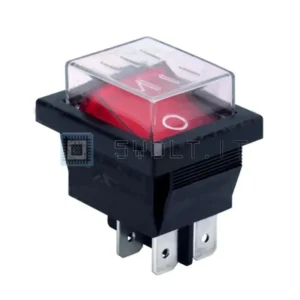 Interruttore 2 Posizioni 4pin Rosso KCD4 Bilanciere 16A 250V