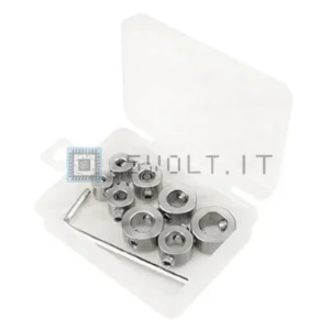 Set 7pz Collare Arresto Lavorazione Legno 3-16mm Trapano