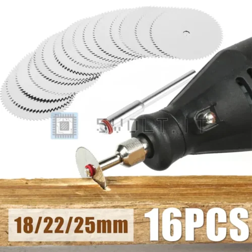 Mini Set 16pz Lame Dischi da Taglio Diamantati Legno Dremel