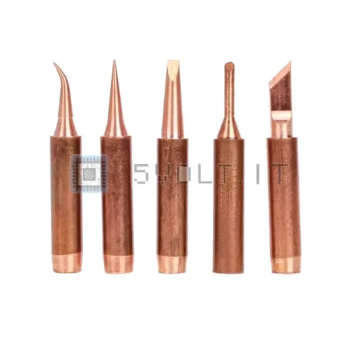 Set 5pz Punte Saldatore 900M-T Rame Puro BGA no Piombo