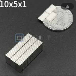 10pz Magneti Neodimio 10x5x1mm Rettangolo N35