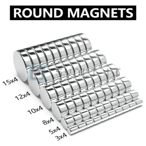 5pz Magneti Neodimio 10x4mm Tondo N35