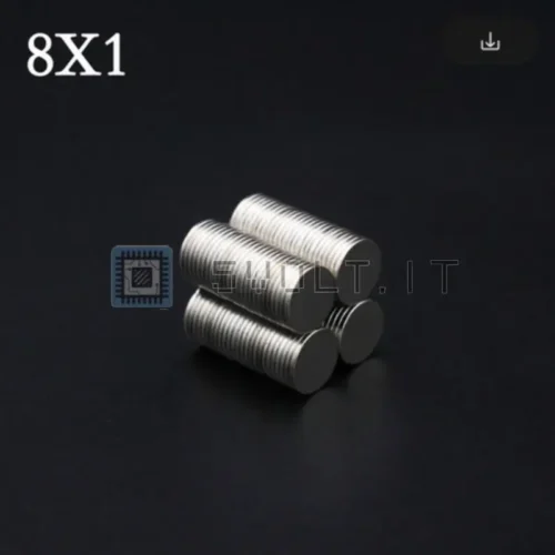 20pz Magneti Neodimio 8x1mm Tondi N35