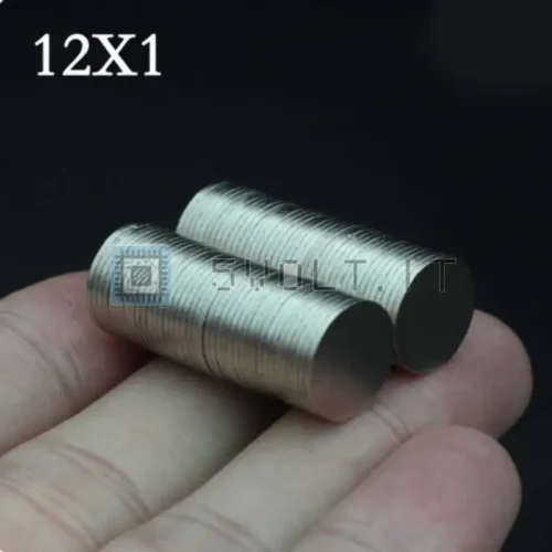 5pz Magneti Neodimio 12x1mm Tondi N35