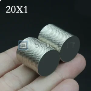 5pz Magneti Neodimio 20x1mm Tondi N35