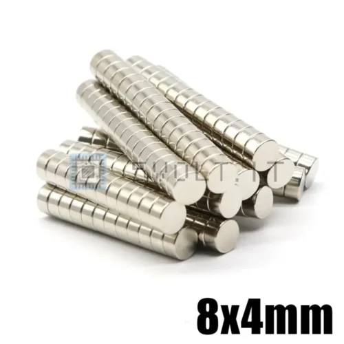 5pz Magneti Neodimio 8x4mm Tondi N35