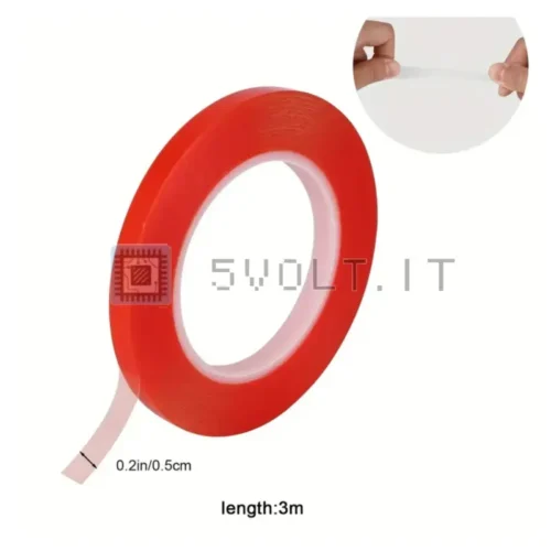 Nastro Biadesivo Trasparente Acrilico Impermeabile 3Mx0.5cm
