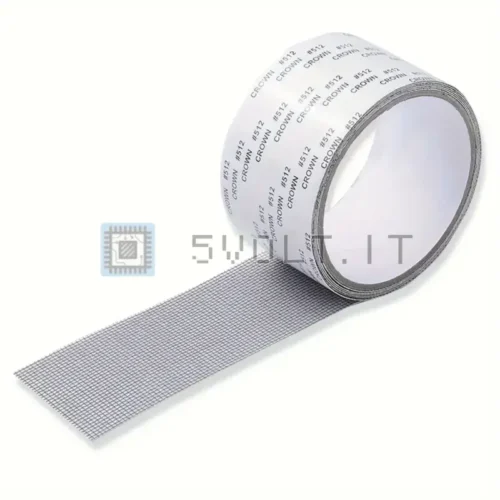 Nastro Patch Riparazione Rete Zanzariera 2Mx5cm Grigio