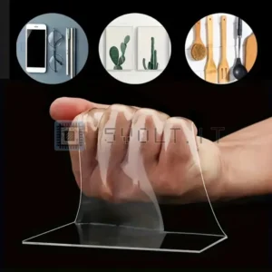 Nastro Biadesivo Trasparente Acrilico Resistente 5Mx3cm