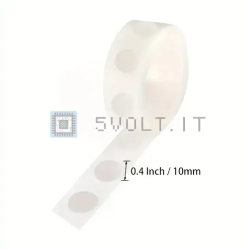 Rotolo 100pz Puntini Rimovibili Trasparenti 10mm Nastro