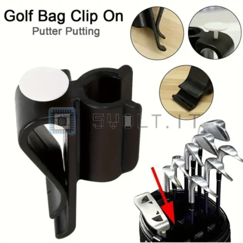 Clip Nero per Putter da Golf con Segnalino Mazze Accessorio