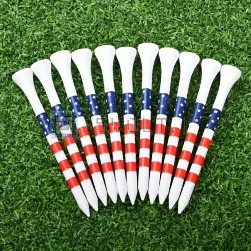 Set 6pz Tee da Golf Bandiera Americana in Bambù