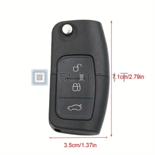 Guscio Chiave 3 Pulsanti per Ford Focus Fiesta Mondeo HU101