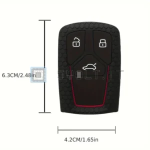 Cover Chiave Silicone 3 Pulsanti per Audi A5 A6 Q5 RS