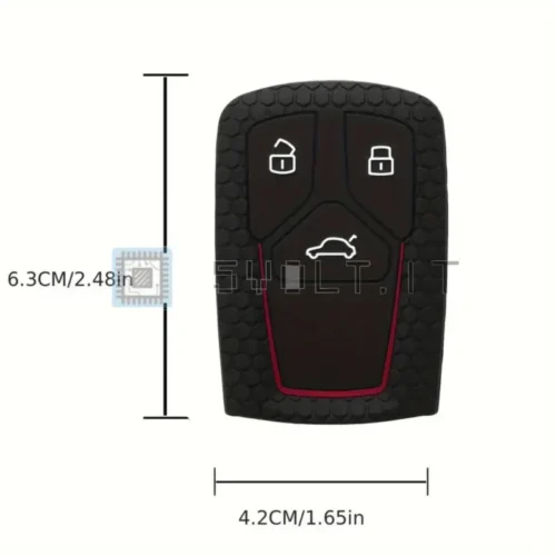 Cover Chiave Silicone 3 Pulsanti per Audi A5 A6 Q5 RS
