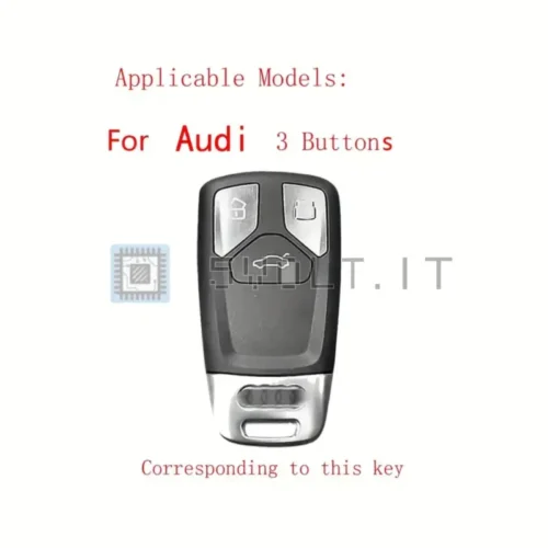Cover Chiave Silicone 3 Pulsanti per Audi A5 A6 Q5 RS