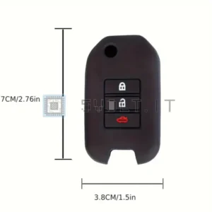 Cover Chiave Silicone Nera per Honda 3 Pulsanti