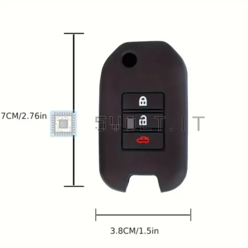 Cover Chiave Silicone Nera per Honda 3 Pulsanti