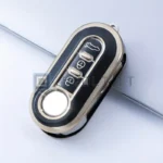 Guscio Protettivo Chiave Nero Oro per Fiat 500 Iveco