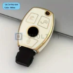 Guscio Protettivo Chiave Gomma Bianco Oro per GLC GLA