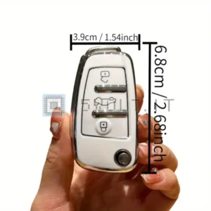 Guscio Protettivo Chiave Bianco Argento TPU Audi A1 A3 A6