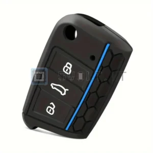 Cover Chiave Nero Blu per Golf 7 Tiguan Passat Octavia Leon