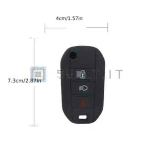 Cover Chiave Silicone per Chiave Citroen 3 Pulsanti Nera