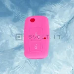 Cover Chiave Silicone per Volkswagen Rosa 2 Pulsanti