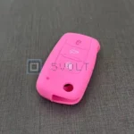 Cover Chiave Silicone per Volkswagen Rosa 3 Pulsanti