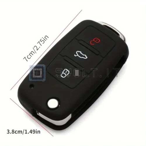 Cover Chiave Silicone per Volkswagen Rosa 3 Pulsanti