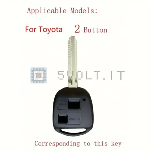 Cover Chiave Silicone per Toyota 2 Pulsanti Nera Lock