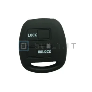 Cover Chiave Silicone per Toyota Yaris 2 Pulsanti Nera Lock