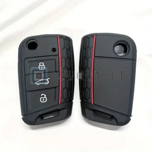 Cover Chiave Silicone Volkswagen Golf 7 Tiguan Nero Rosso