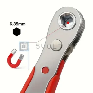 Chiave a Cricchetto in Plastica a 36 Denti Magnetica Metallo