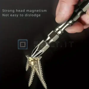 Set 2PZ Punte Cacciavite in Ferro Magnetiche per Trapano