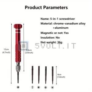 Set Utensili 5in1 Riparazione Display Laptop Orologi