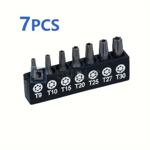 Set 7pz Punte Cacciavite Torx T9-T30 Acciaio Esagonali