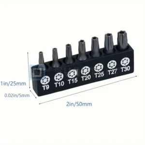 Set 7pz Punte Cacciavite Torx T9-T30 Acciaio Esagonali
