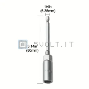 Punta Chiave Dado a Percussione 80x13mm Trapano