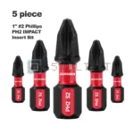 5pz Punte per Cacciavite Philips PH2 Impact da Inserto