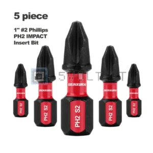 5pz Punte per Cacciavite Philips PH2 Impact da Inserto
