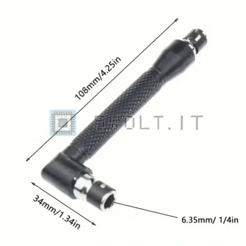 Chiave a Bussola a Doppia Testa a L 90 Gradi 6.35mm