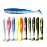 10pz Esca Morbida Finta con Coda a T Casuali Silicone